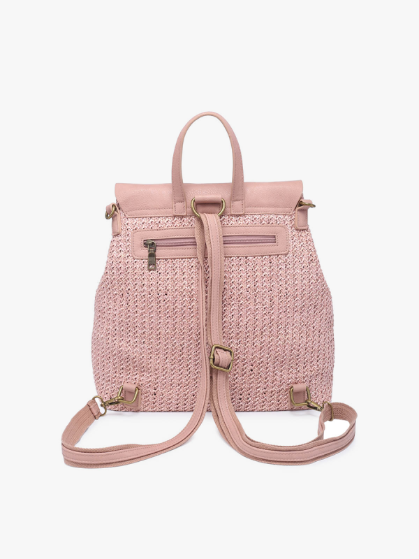 Faye Vegan Woven Backpack - Image 3